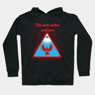 Red Cardinal bird new order red love Hoodie